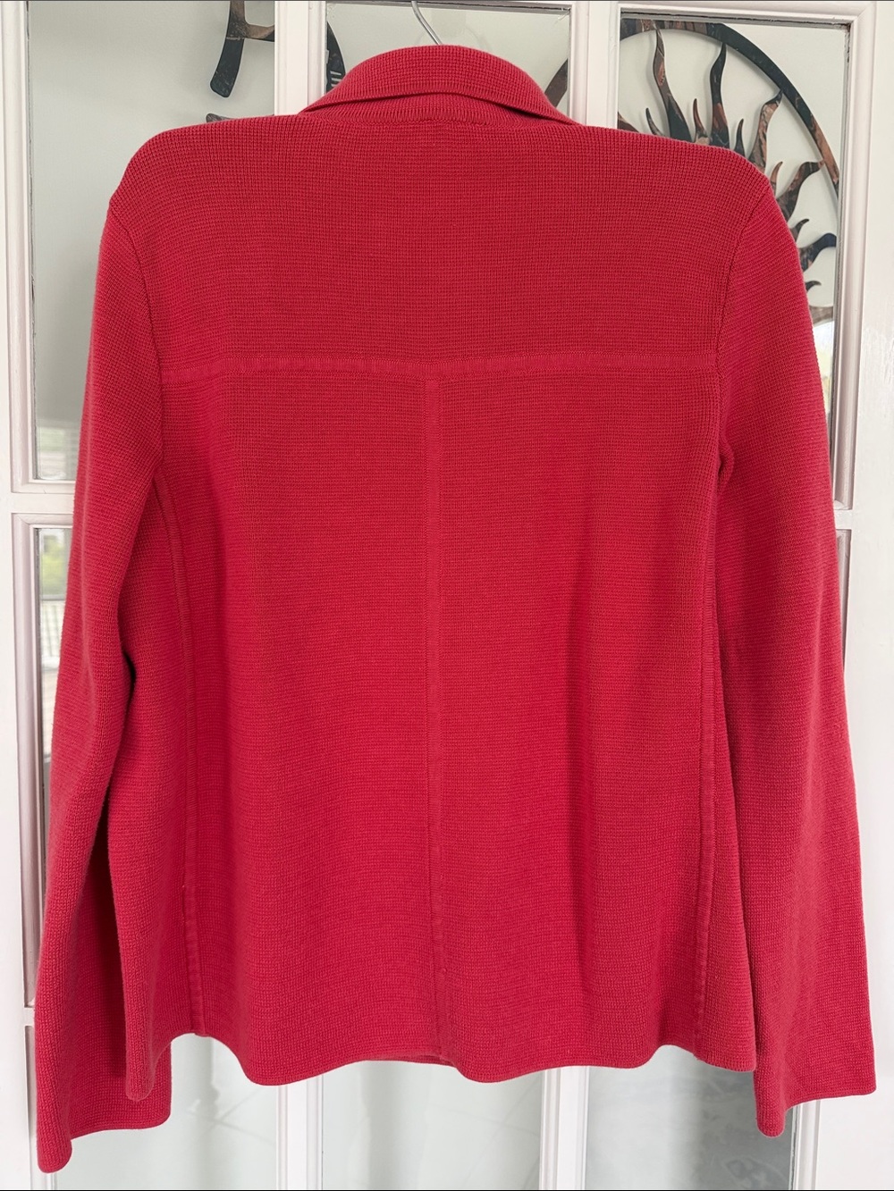 Talbots size M petite coral sweater jacket, EUC - Picture 4 of 6